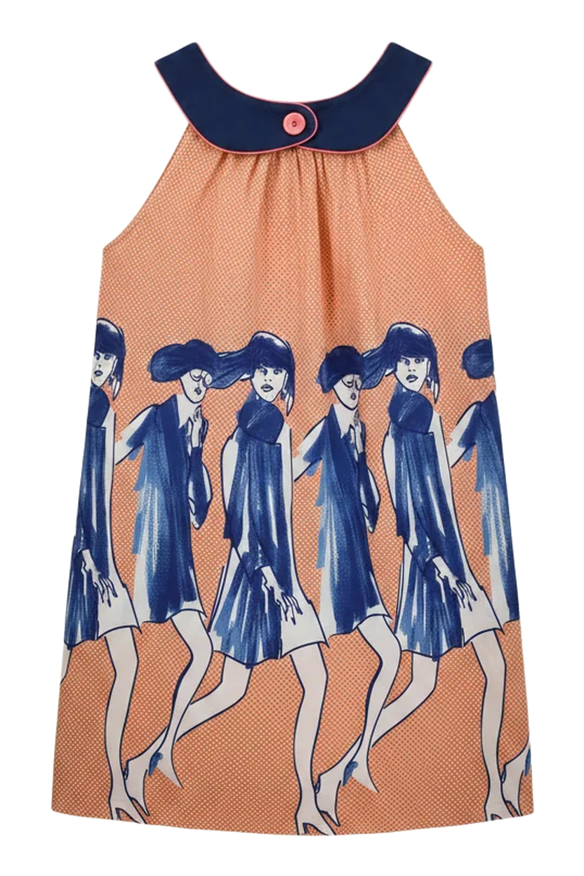 Mini Dress A-line Orange Size S