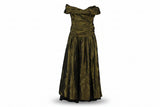 Laura Ashley Maxi Dress Ruched Green Size 12