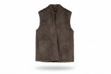 LK Bennett Brown Long Faux Fur Vest Size S