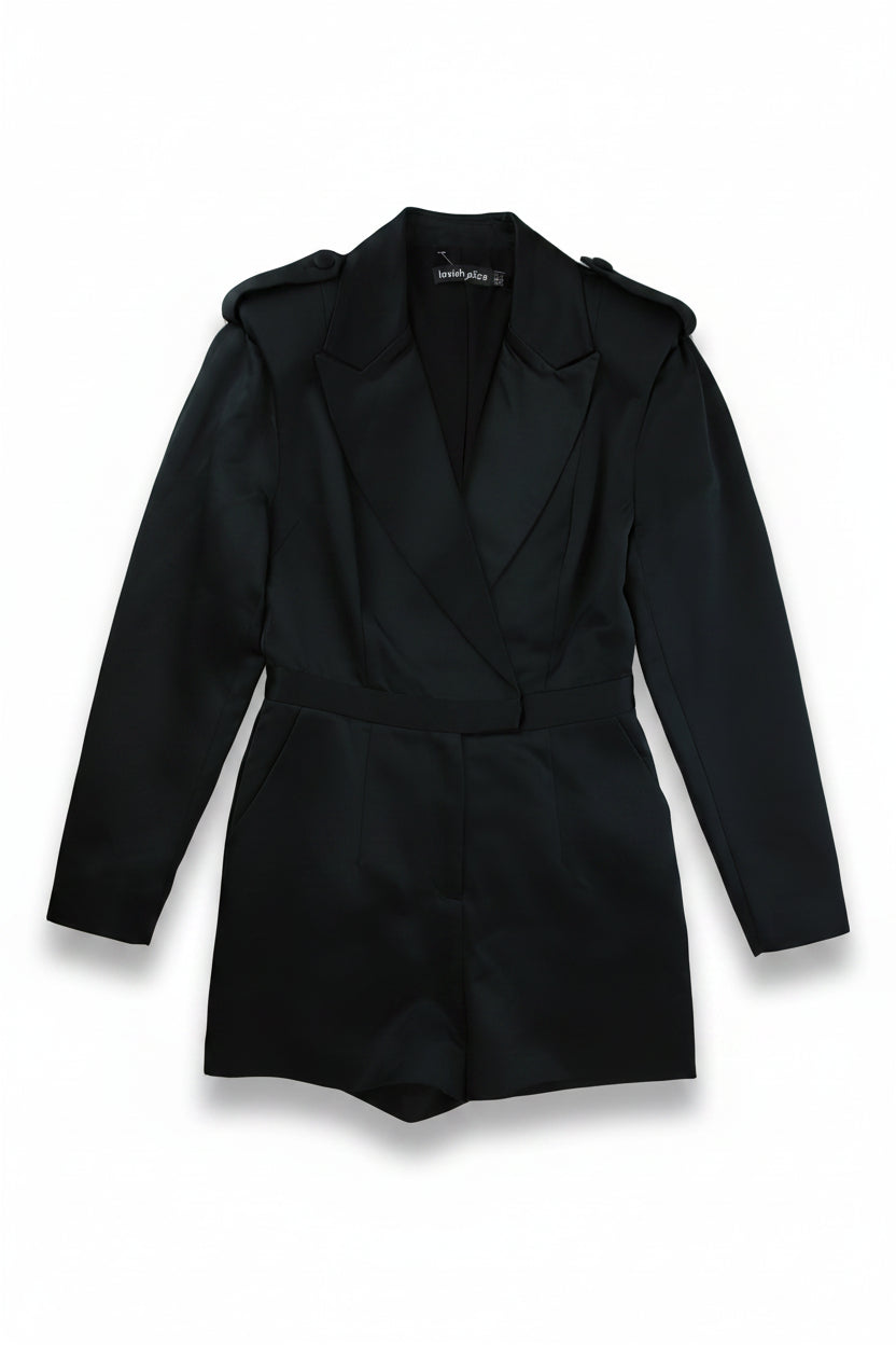 Lavish Alice Playsuit Tailored Black Size 10