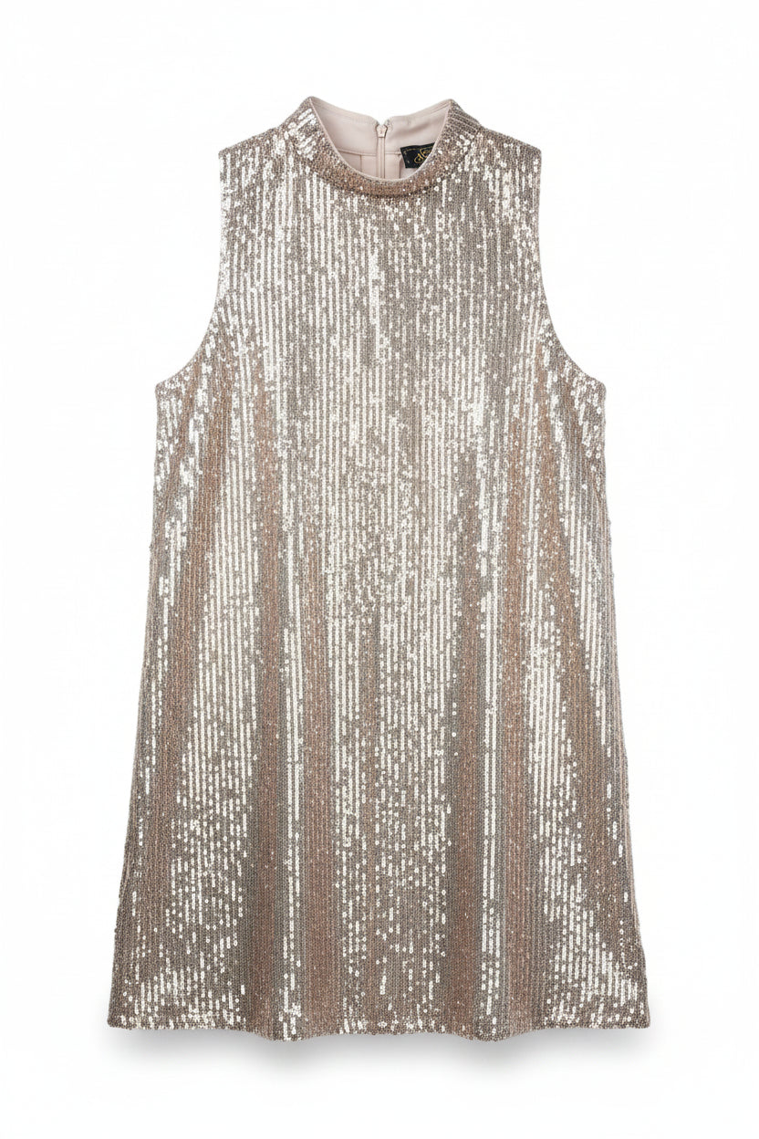 Superdry dress Sequin A-Line Pink Size 10