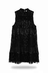 Superdry Dress eaded Fringe Black Size 10