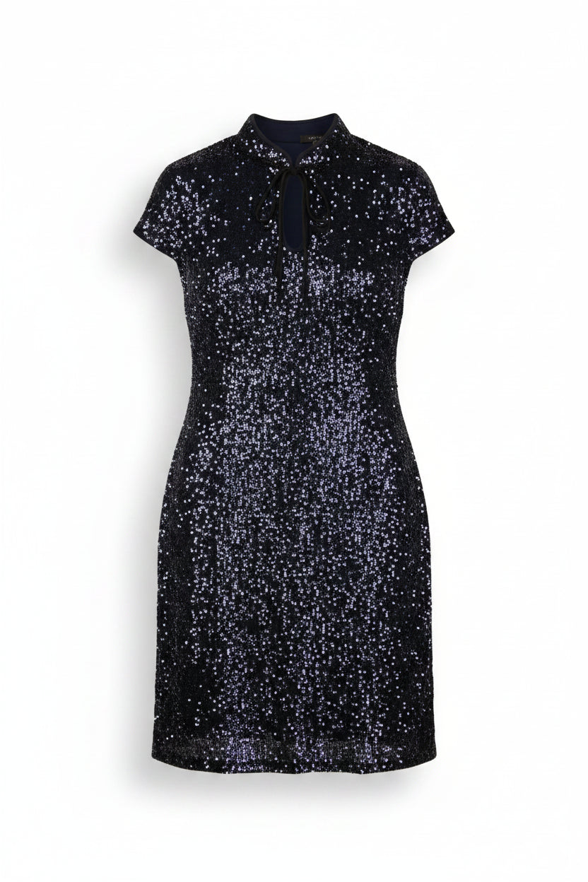 Superdry Midi Dress Sequin Navy