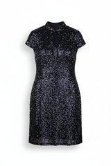 Superdry Midi Dress Sequin Navy