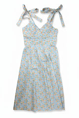 Lavish Alice Midi Dress Bustier Blue