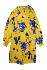 Hobbs Mini Dress Shift Yellow Size 14