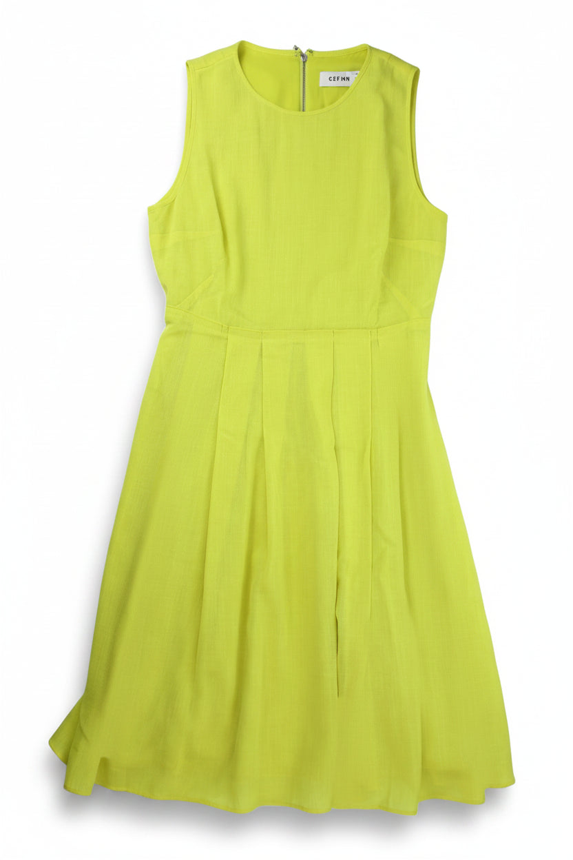 Cefinn Mini Dress Fit-and-Flare Yellow Size 14