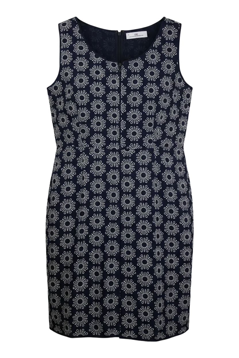 Carolina Herrera Mini Dress Shift Navy Size 14