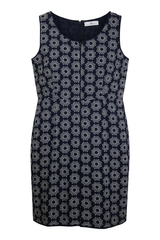 Carolina Herrera Mini Dress Shift Navy Size 14