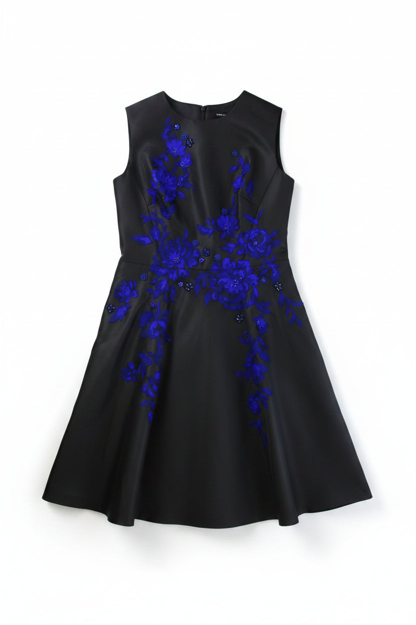 Karen Millen Mini Dress Fit-And-Flare Black Size 12