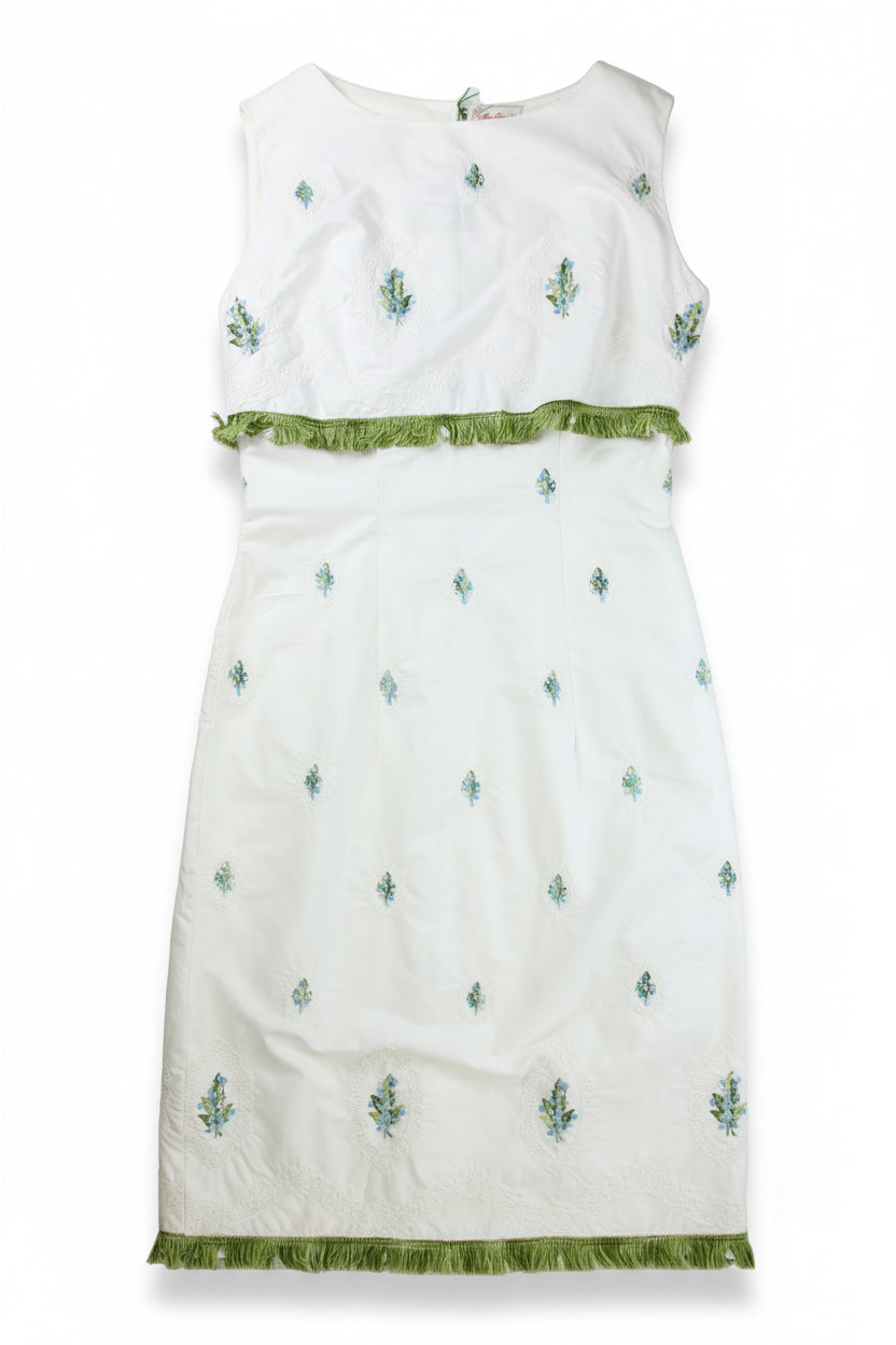 Mollie Tucker Midi Dress Sheath White Size M
