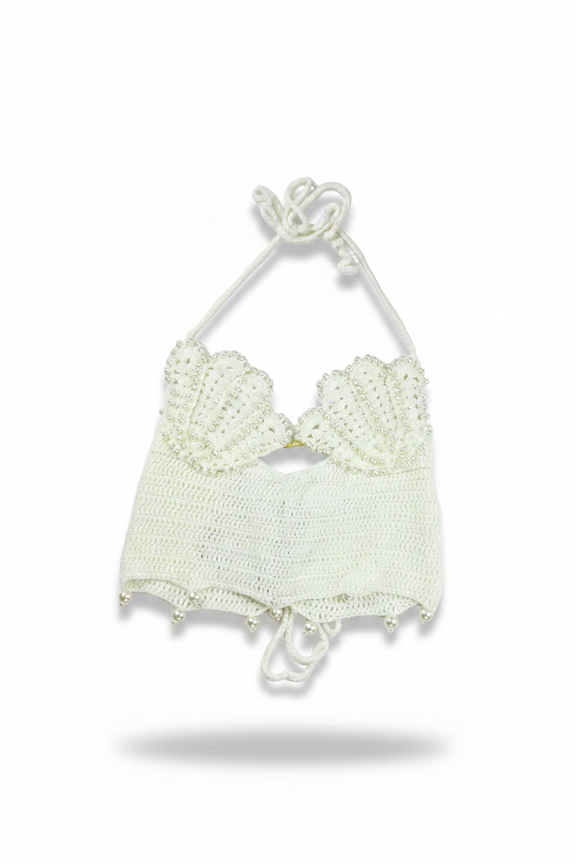Baal Bomber Top Shell Bralette White Size S