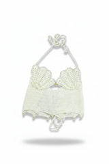 Baal Bomber Top Shell Bralette White Size S