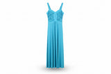 Lise Stara Maxi Dress Ruched Empire Bodice Blue Size M