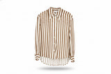 LK Bennett Brown Striped Tunic Blouse
