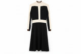 LK Bennett Black Colourblock A-line Maxi Dress