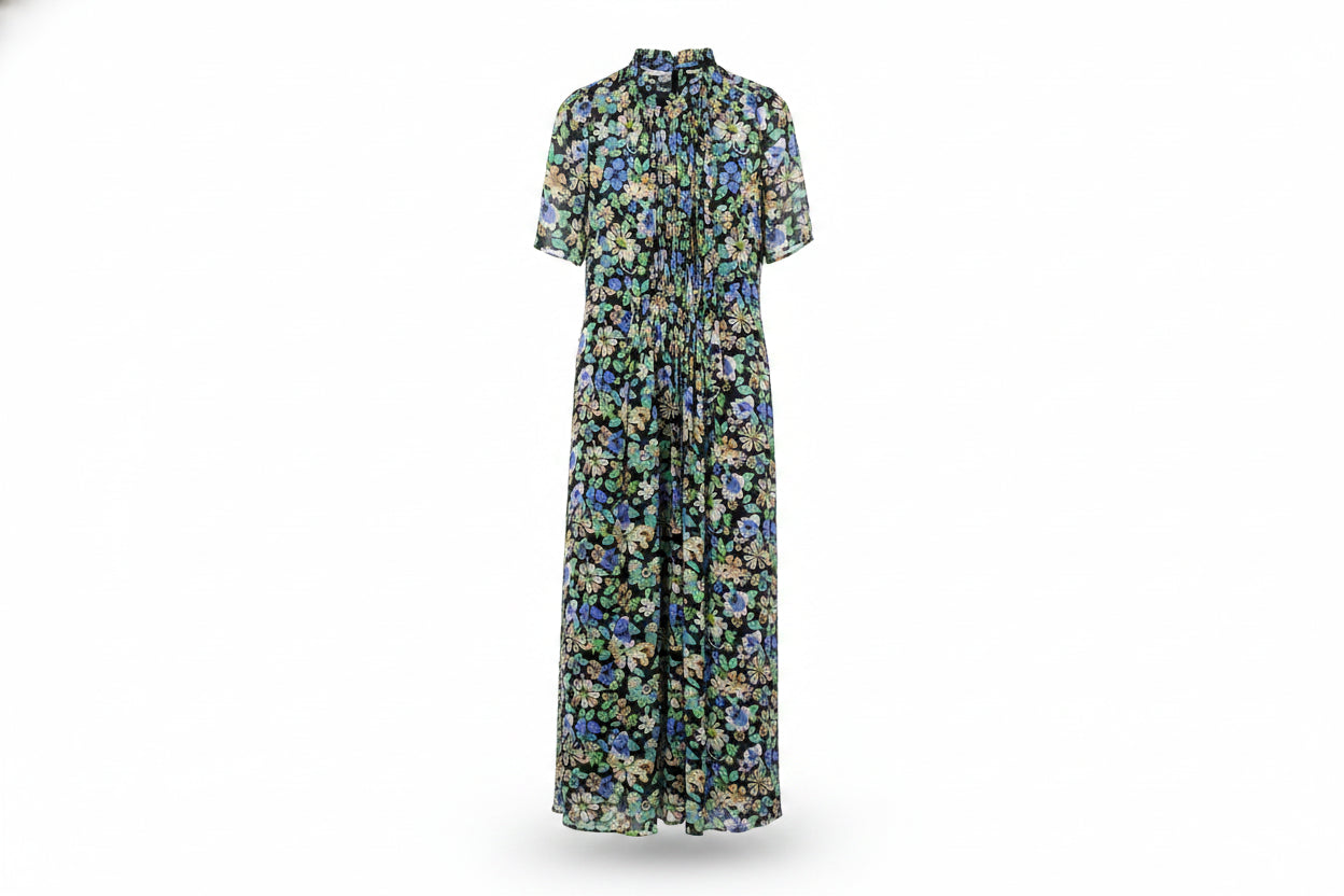 LK Bennett Black Floral Maxi Wrap Dress Size 14