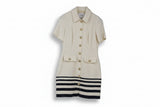 LK Bennett Beige Tailored Midi Shirt Dress Size 12