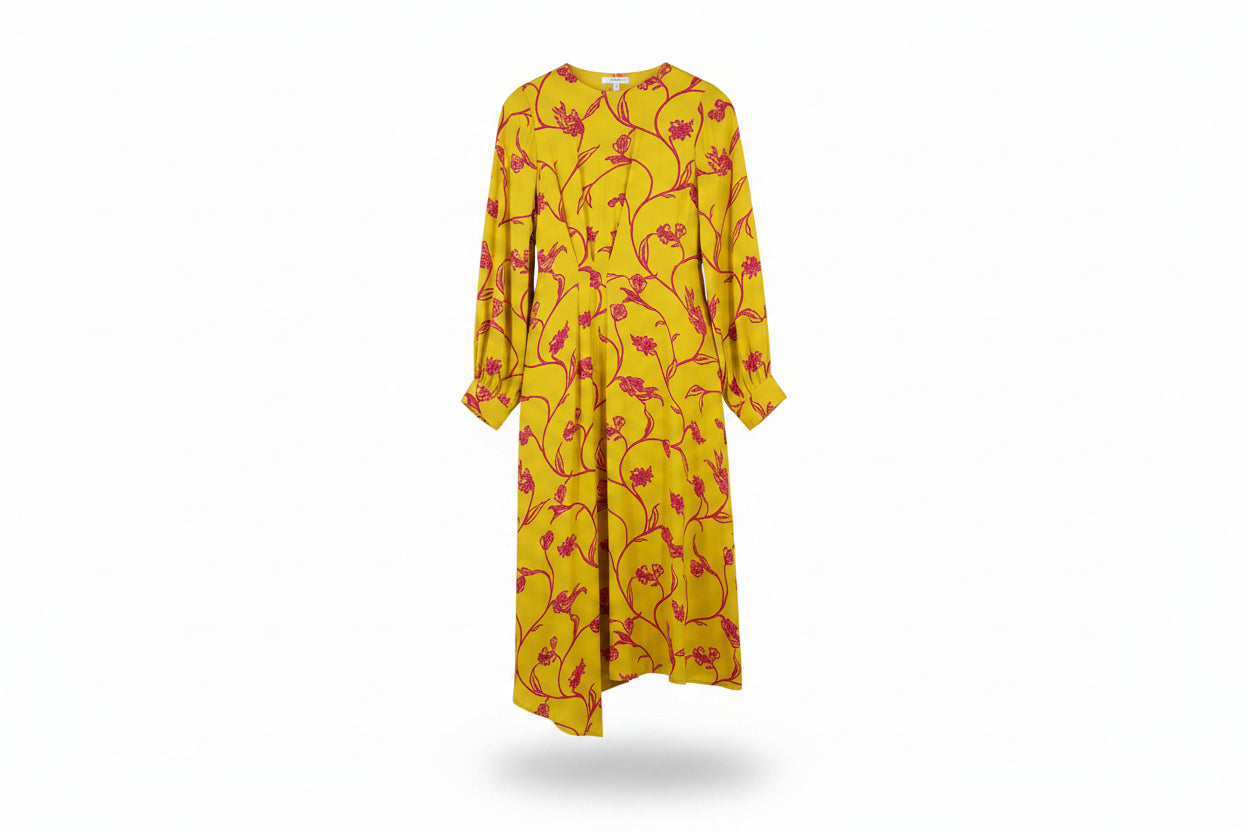 LK Bennett Yellow Floral Maxi Dress