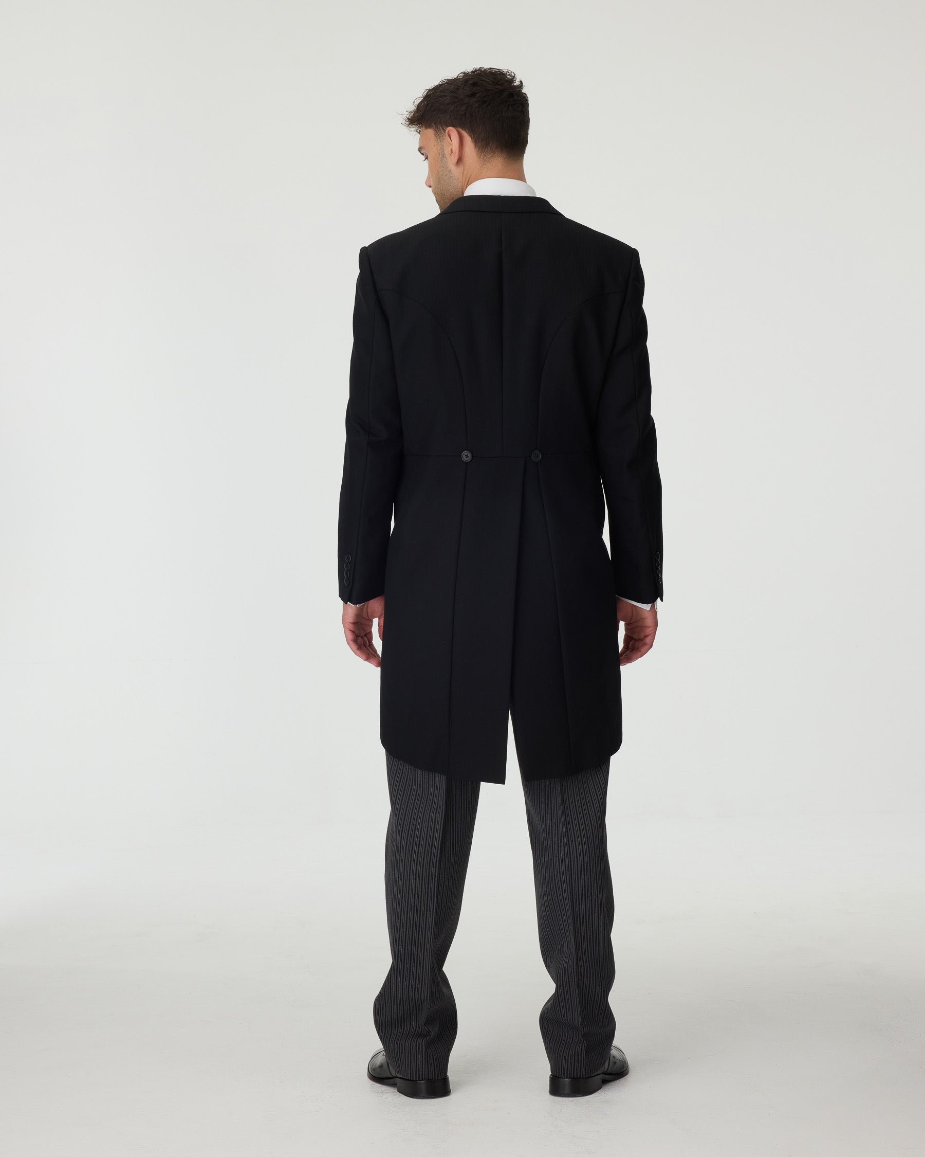 Black Tailcoat 3-Piece Suit with Waistcoat