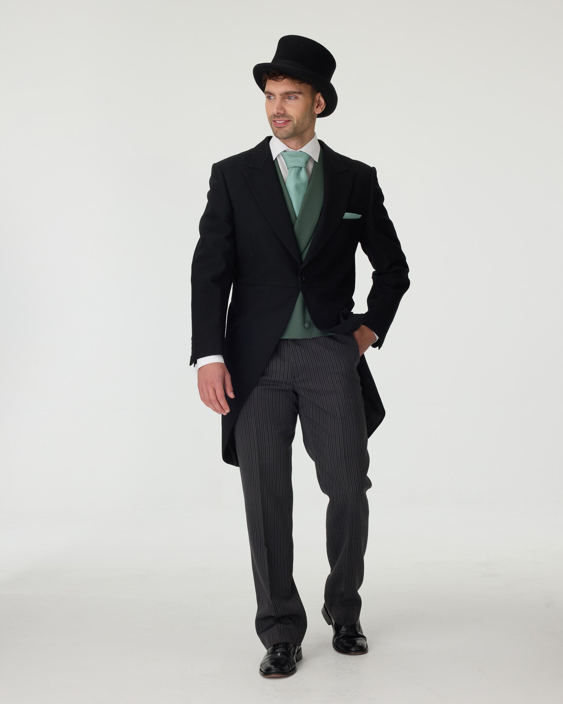 Black Tailcoat 2-Piece Suit
