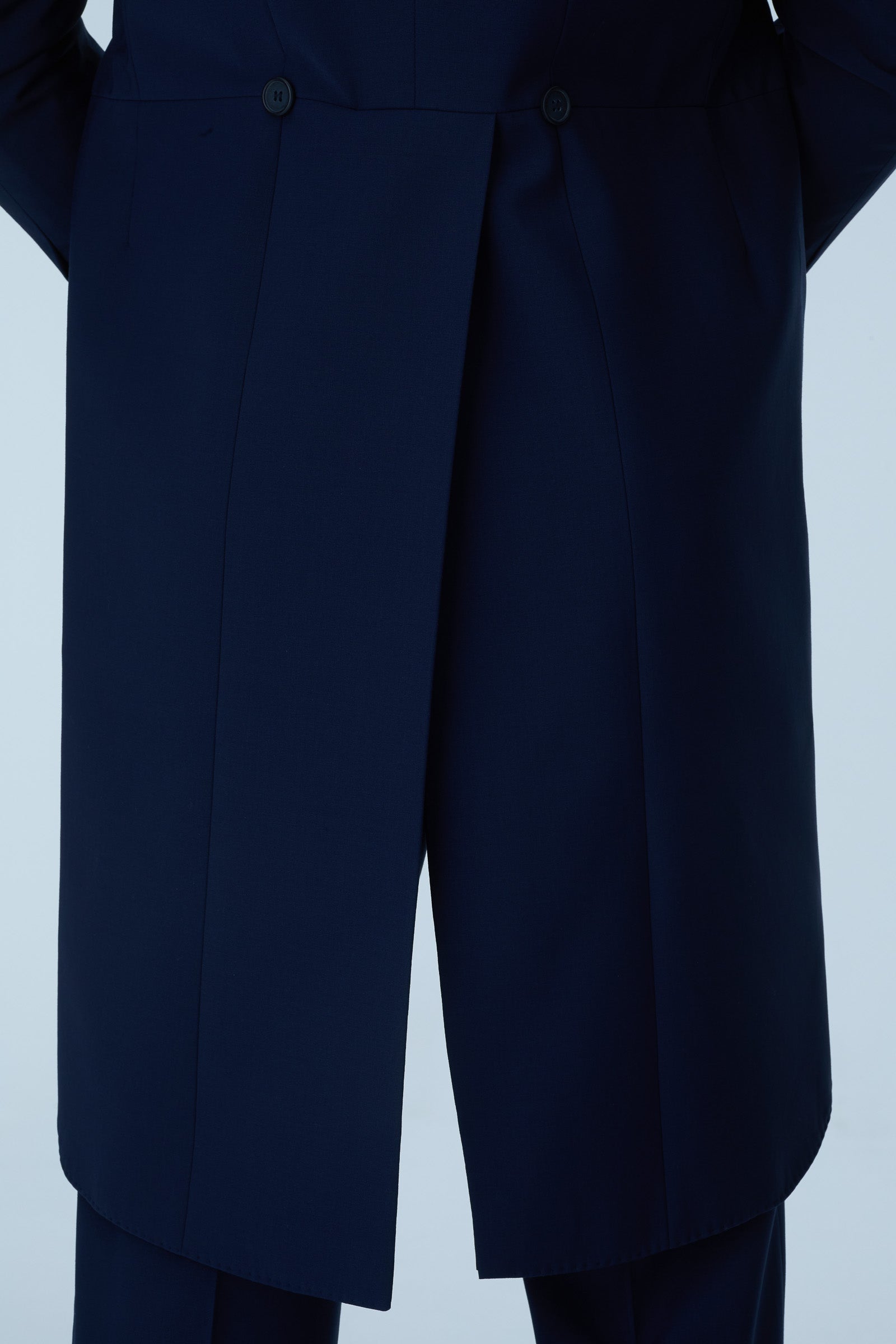 Blue Slim Fit 3-Piece Tailcoat Suit with Waistcoat