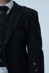Charcoal Tweed Jacket & Grey Spirit Kilt Hire Package
