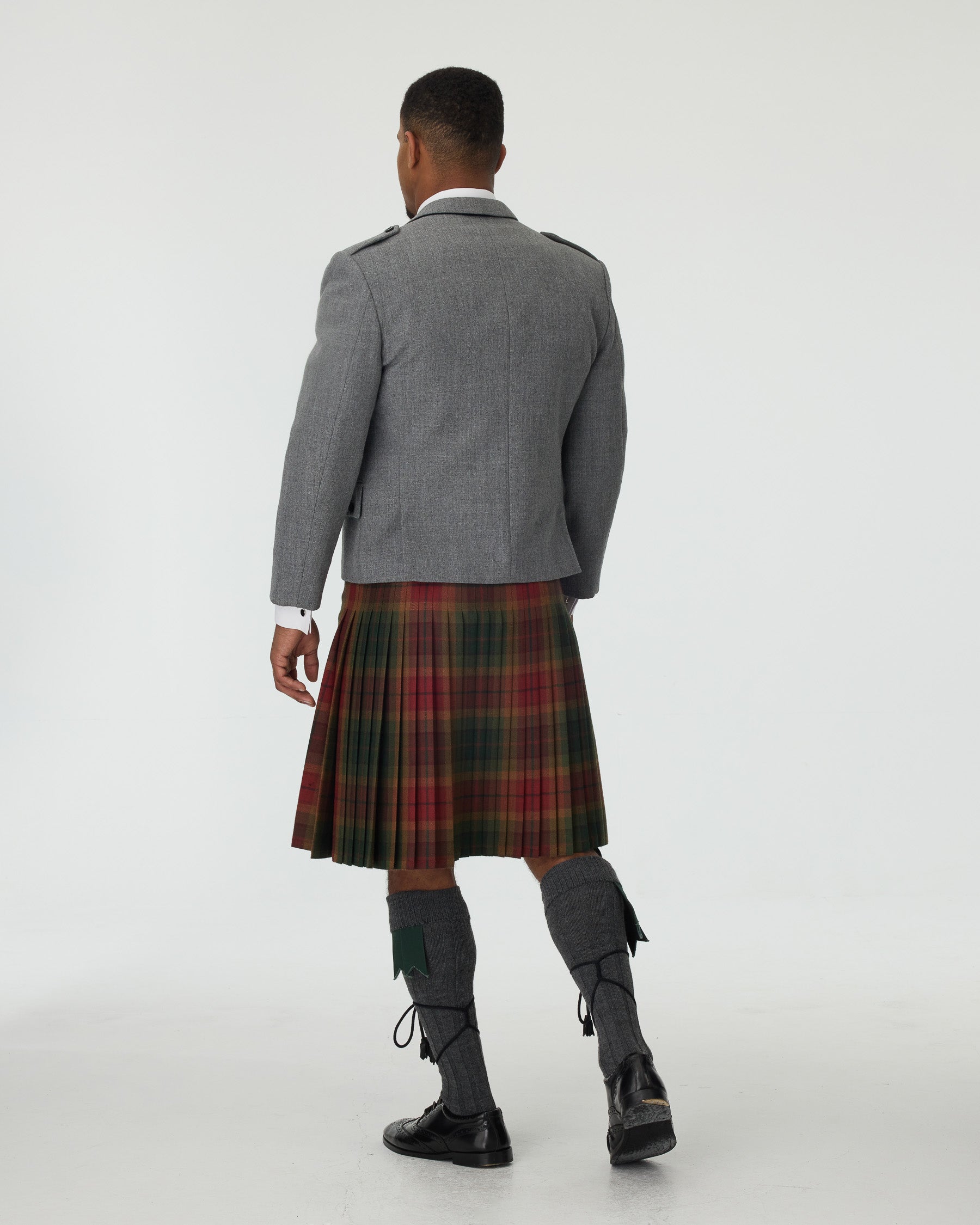 Light Grey Tweed Jacket & Copper Haze Kilt Hire Package