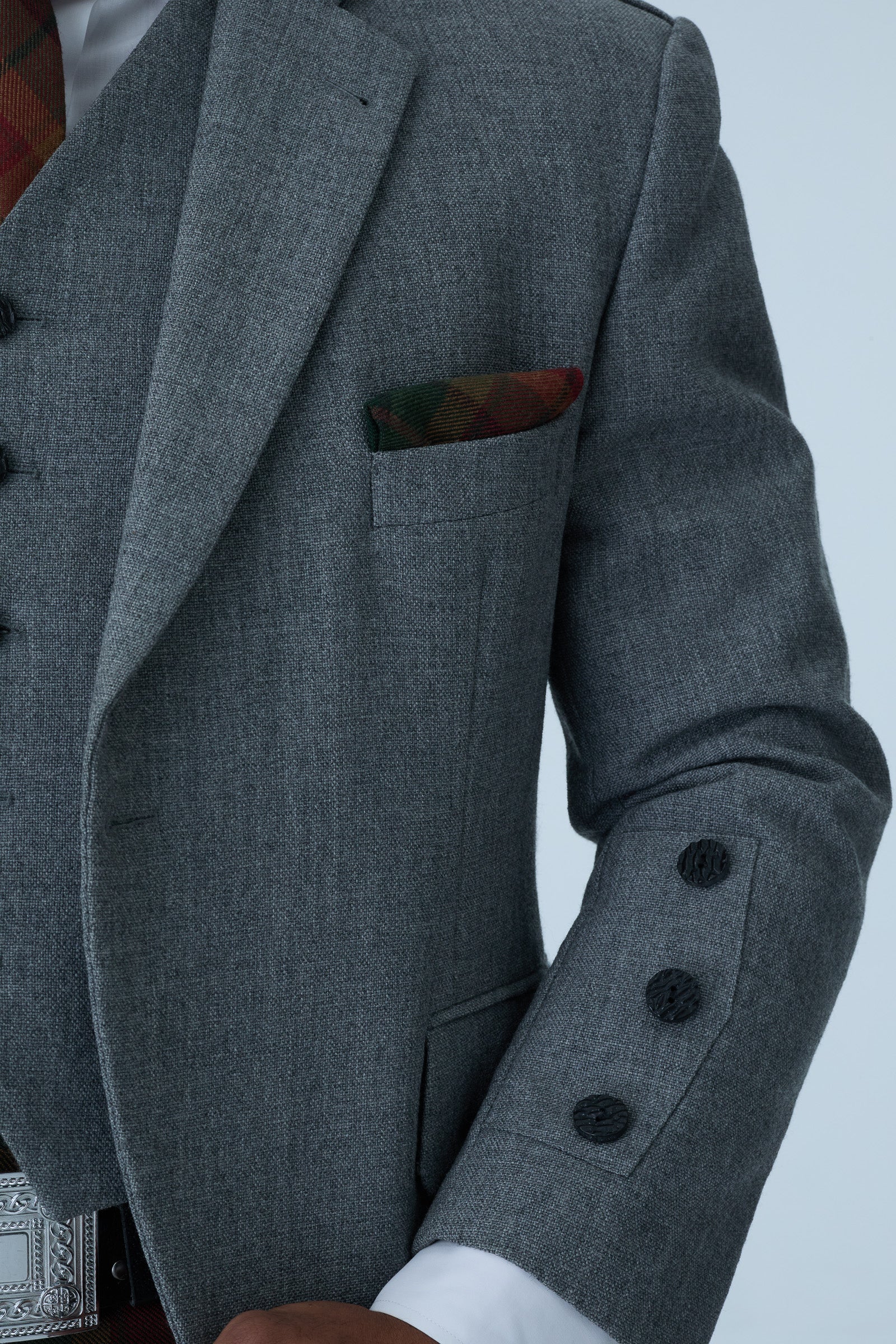 Light Grey Tweed Jacket & Copper Haze Kilt Hire Package