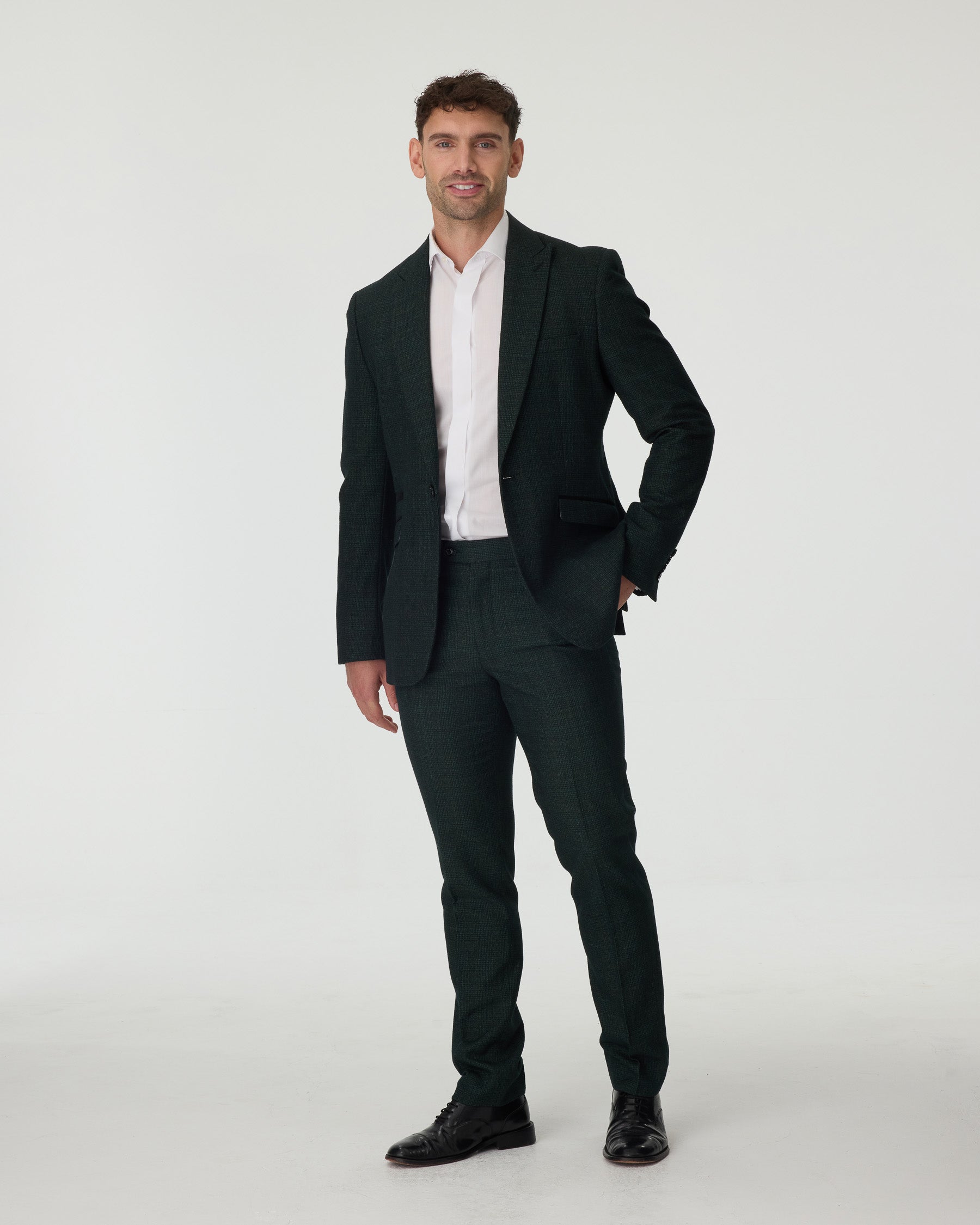 Dark Green Cavani Slim Fit 2-Piece Suit