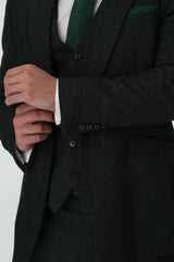 Dark Green Cavani Slim Fit 3-Piece Suit