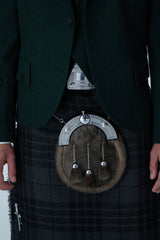 Green Tweed Jacket & Grey Spirit Kilt Hire Package