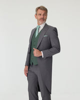 Grey Slim Fit 3-Piece Tailcoat Suit with Waistcoat