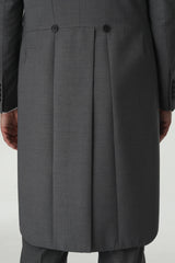 Grey Slim Fit 3-Piece Tailcoat Suit with Waistcoat
