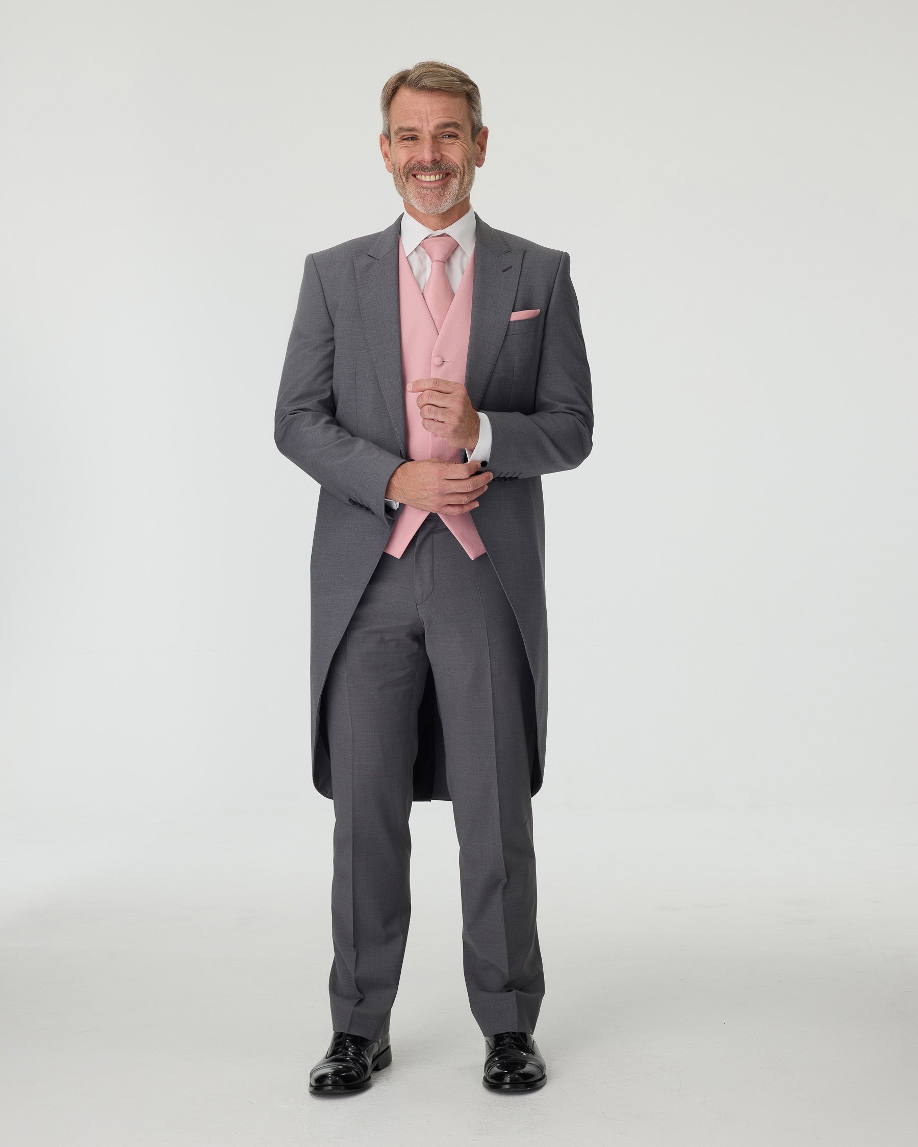 Grey Slim Fit 2-Piece Tailcoat Suit