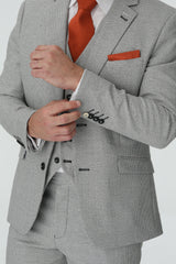 Light Grey Cavani Slim Fit 3-Piece Suit