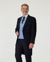 Navy Tailcoat 3-Piece Suit with Waistcoat