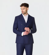 Navy Double Breasted Slim Fit 2-Piece Suit