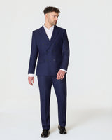 Navy Double Breasted Slim Fit 2-Piece Suit