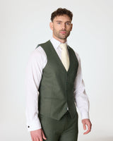Green Slim Fit 3-Piece Suit with Waistcoat