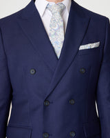 Navy Double Breasted Slim Fit 3-Piece Suit with Waistcoat