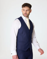 Navy Double Breasted Slim Fit 3-Piece Suit with Waistcoat