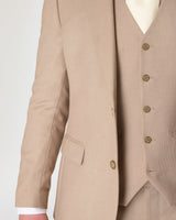 Stone Slim Fit 3-Piece Suit with Waistcoat