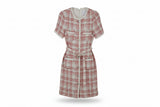LK Bennett Pink Tailored Checked Midi Dress