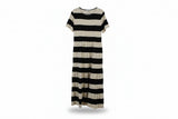 LK Bennett Black Striped Maxi Dress Size 16