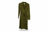 LK Bennett Green Belted Maxi Shirt Dress Size 10