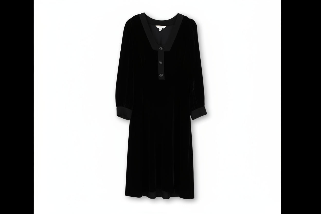 LK Bennett Black A-line Maxi Dress Size 14