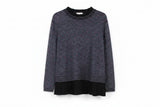 LK Bennett Black Pleated Hem Tunic Sweater