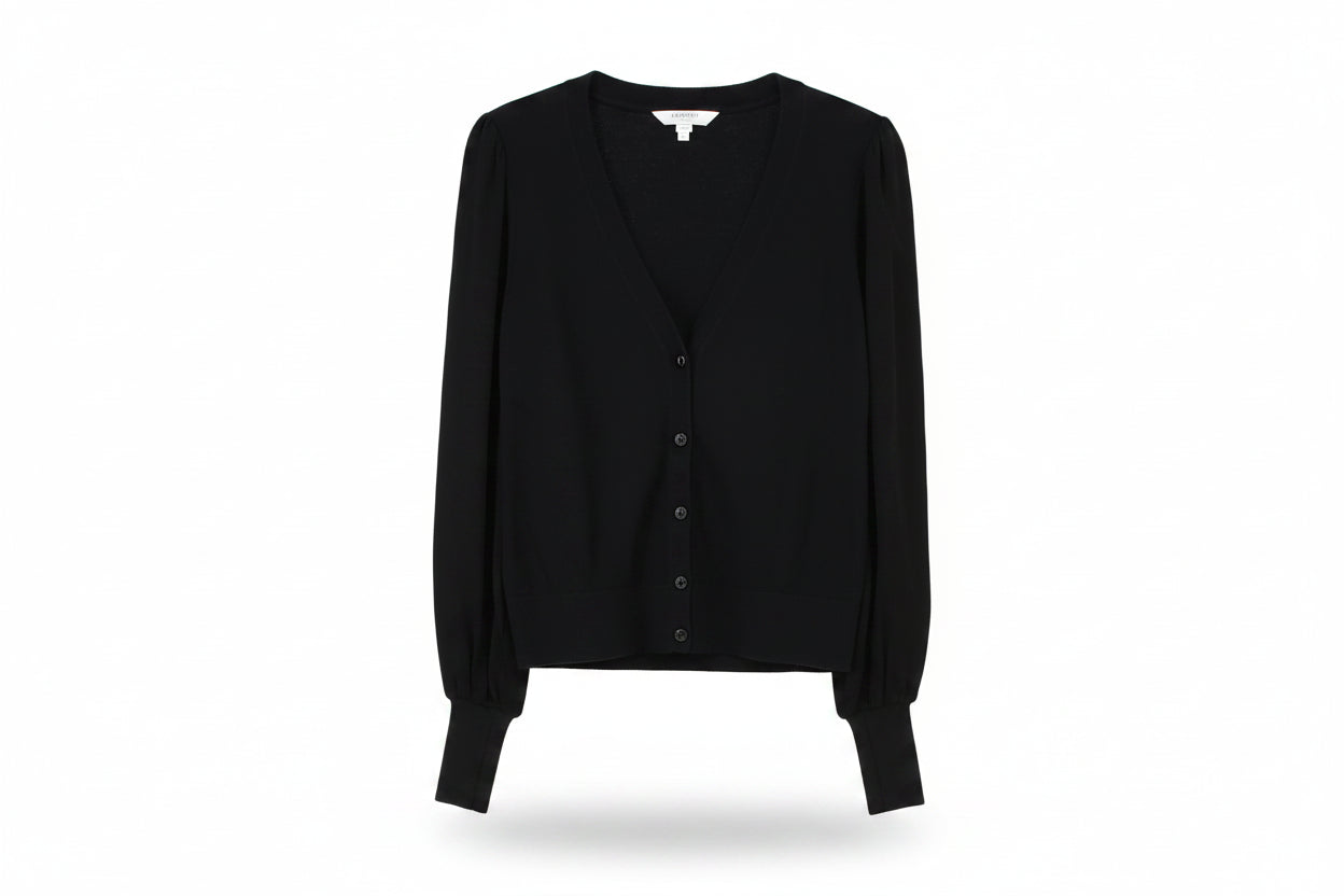 LK Bennett Black Button-Front Cardigan