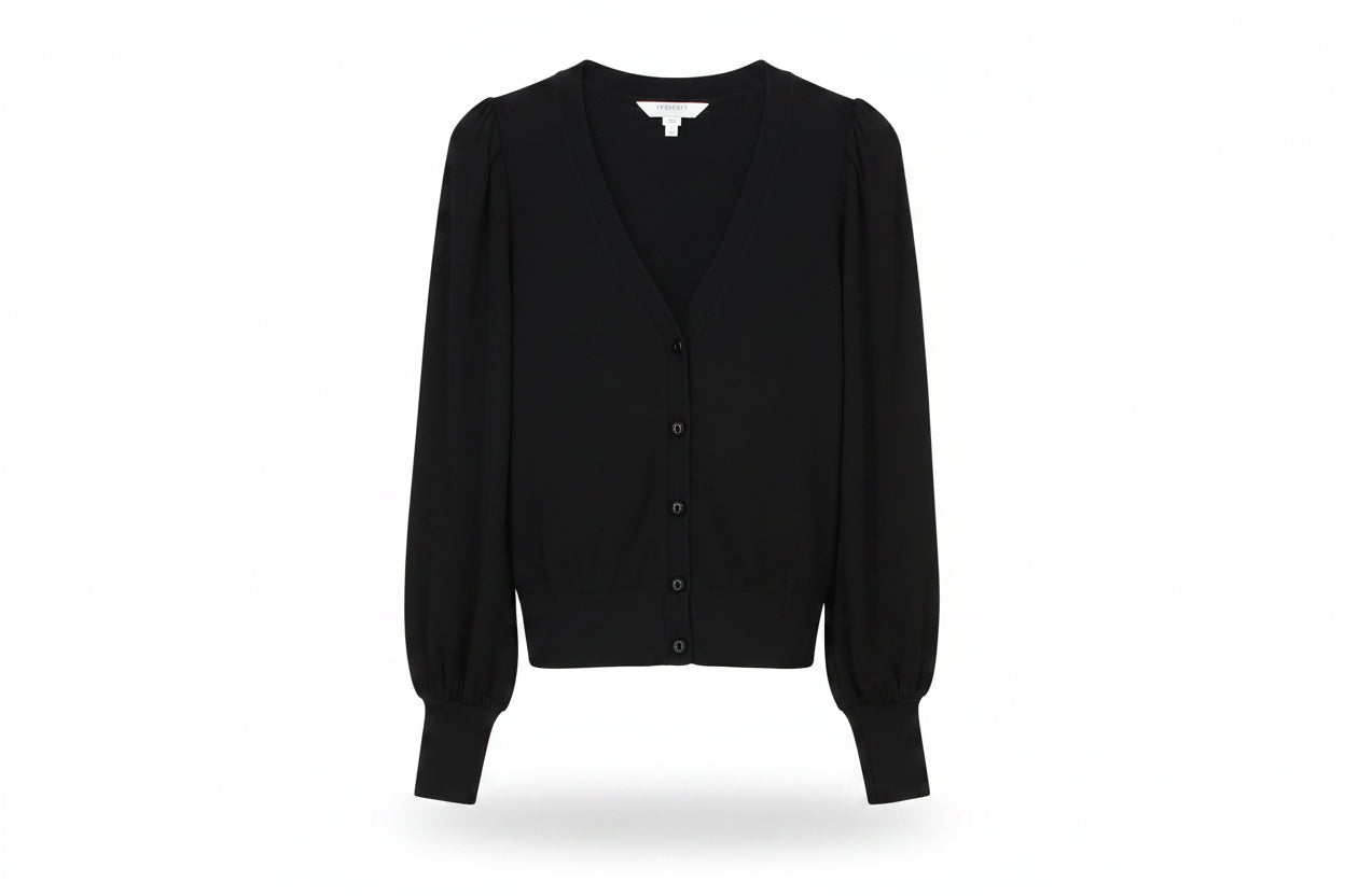 LK Bennett Black Button-Front Cardigan